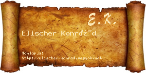 Elischer Konrád névjegykártya
